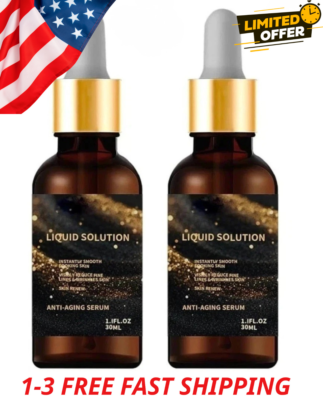 2 PCS Olavita Liquid Solution Anti Aging Serum, Intensely Firms Skin Antiaging..