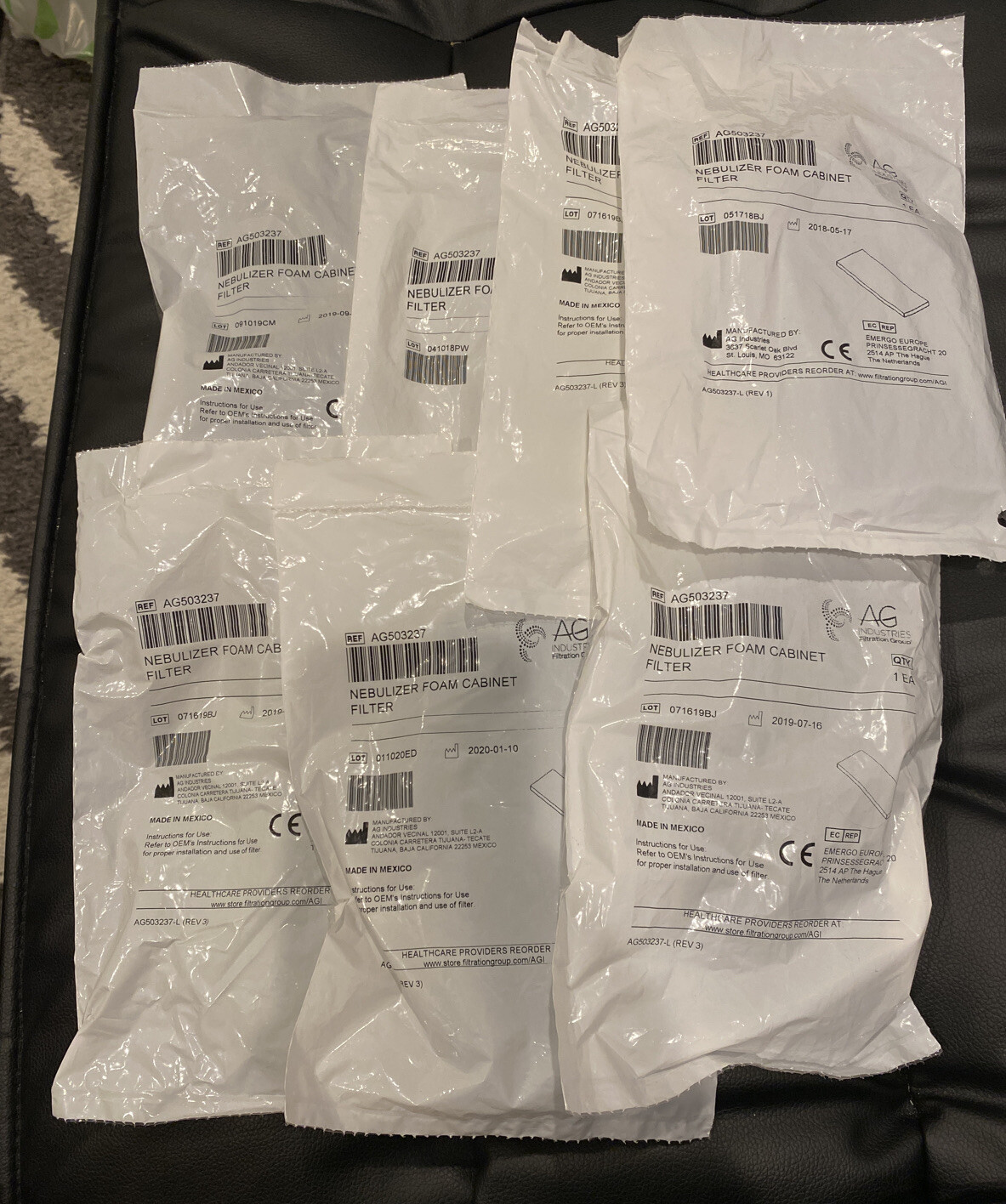 Neb Foam Cabinet Filter, 8 Packs - REF AG503237 - Individual Sealed Pack