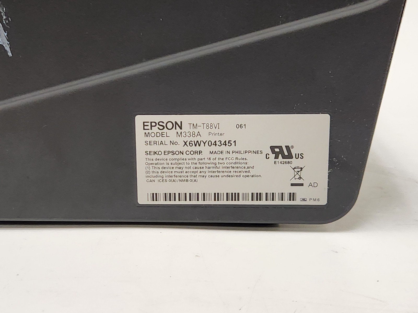 Epson Professional POS Receipt Printer M338A Thermal Printer USB Ethernet