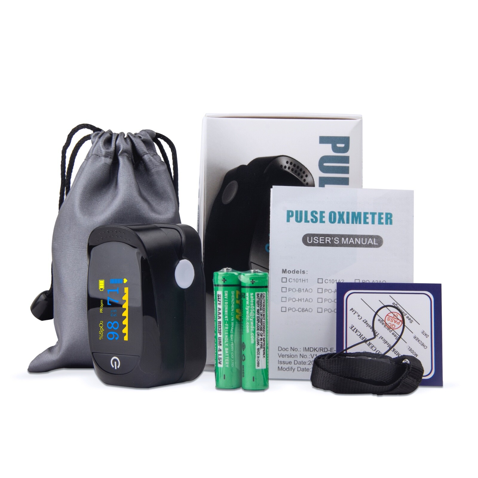 iMDK OLED Pulse Oximeter C101A2 - Blood/Sports Oxygen Saturation Monitor