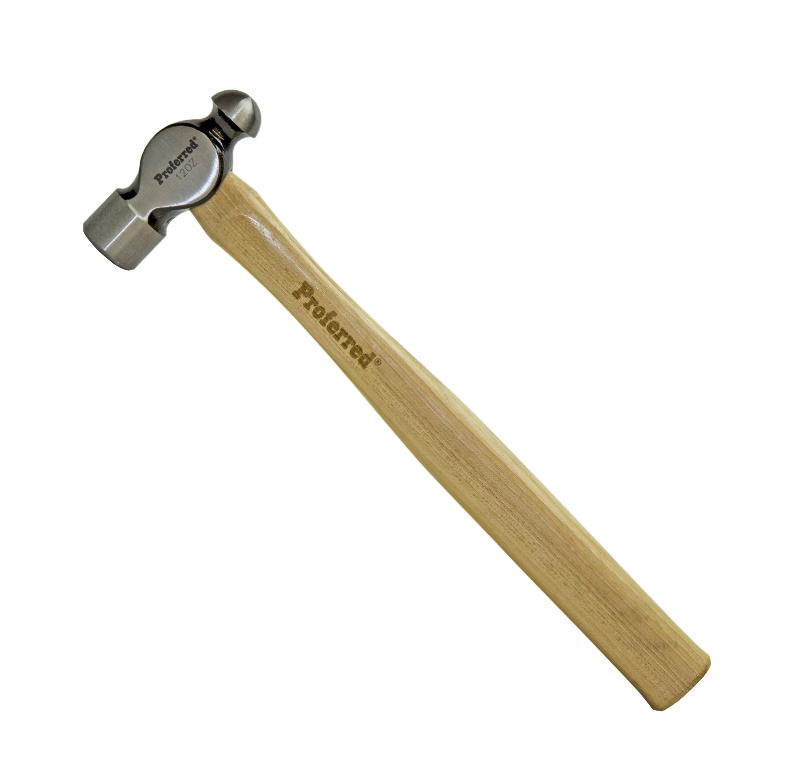 Proferred Ball Peen Hammer Natural Wood Hickory Handle - 12 or 16oz Options