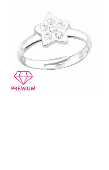 Star crystal sterling silver toe rings