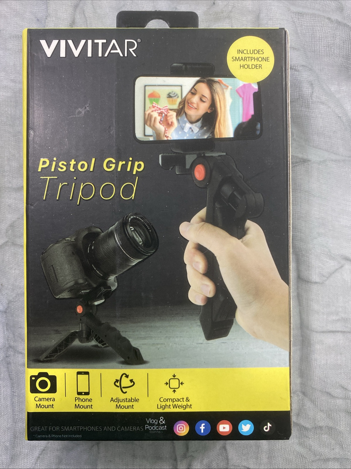VIVITAR Pistol Grip Tripod For Smartphone's Or Cameras Go Live!