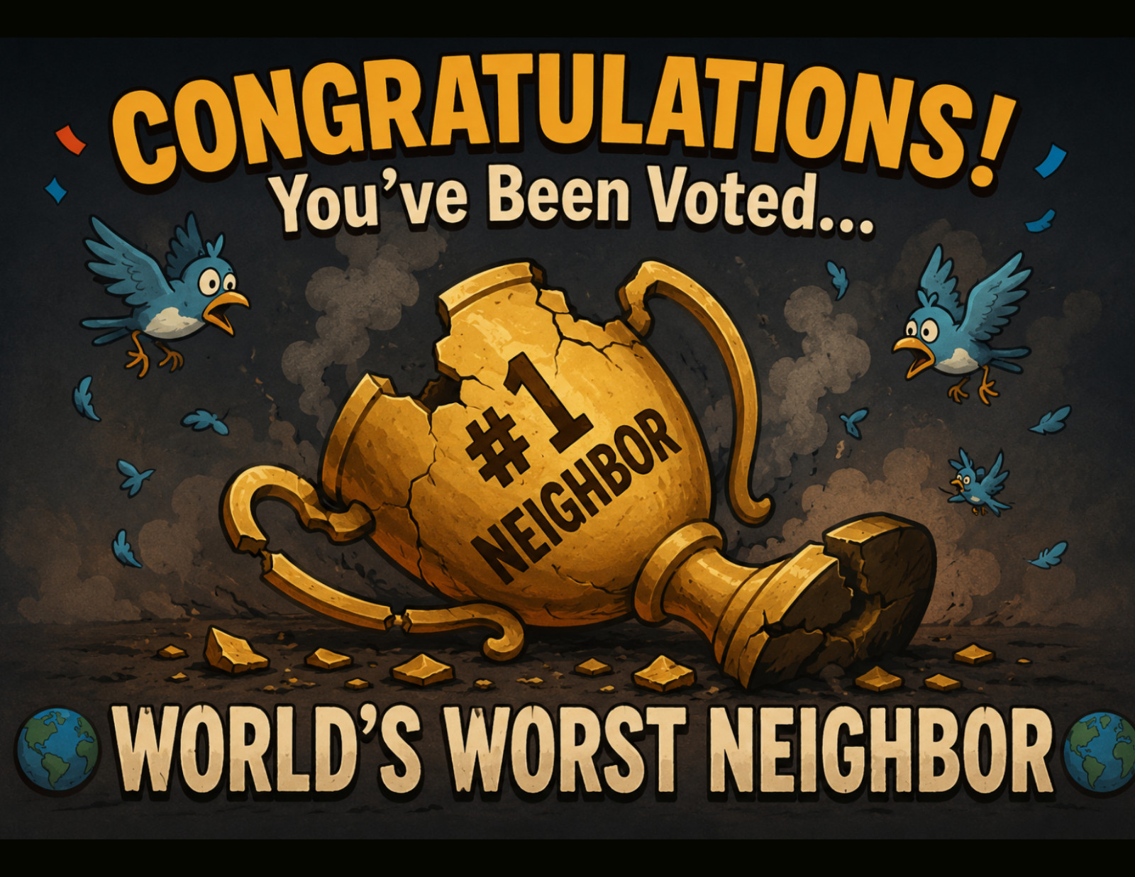 🏡 World's Worst Neighbor –  Prank Postcard - Sent Anonymously to Your Victim 💌
