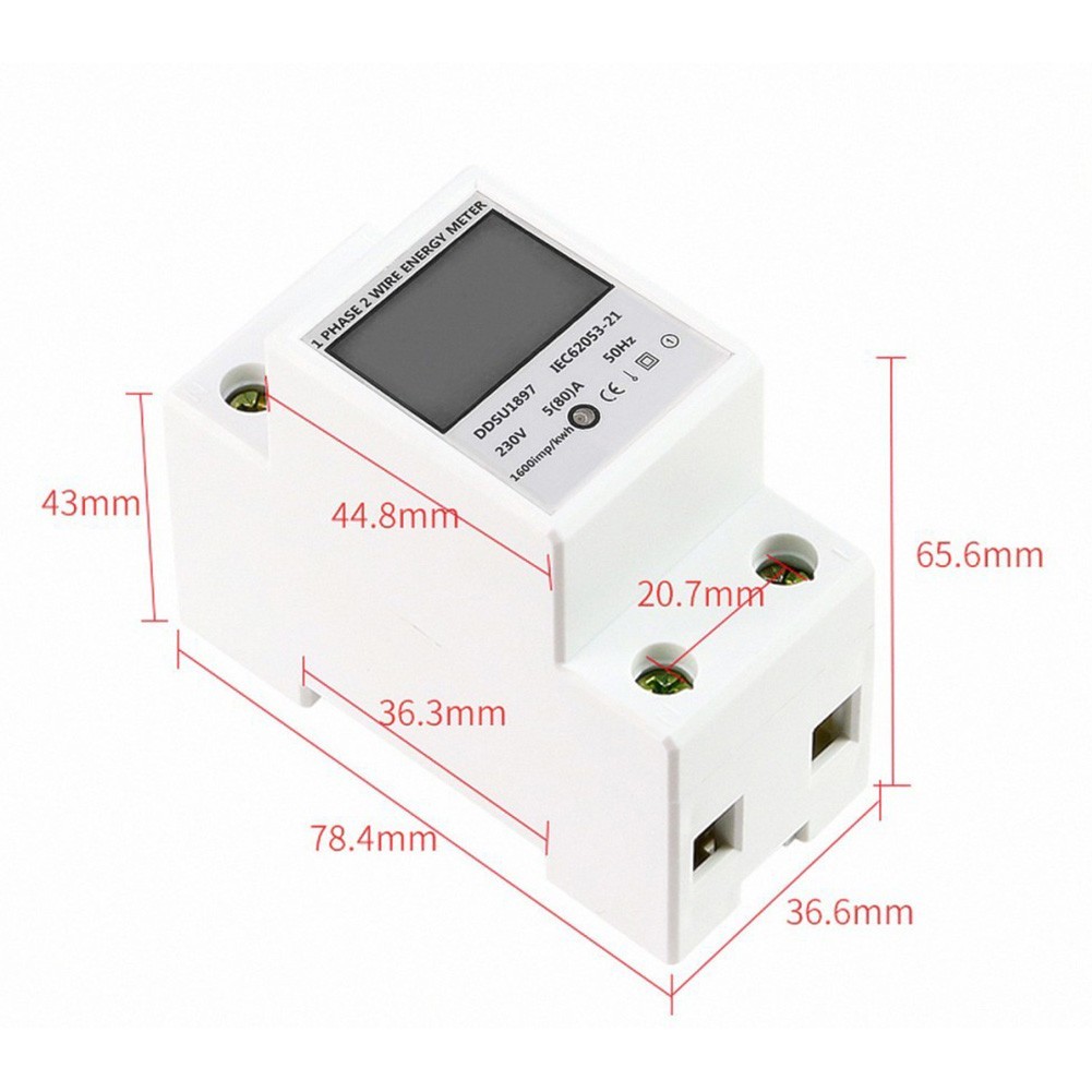 Replacement Energy Meter Electricity Meter Type Backlight DDSU1897