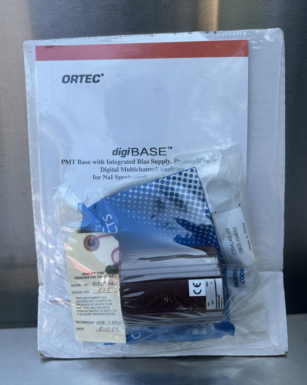 New Ortec digiBase 14-Pin Tube Base Digital Gamma Spectrometer