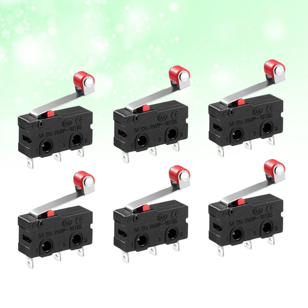 12PCS Micro Switch 250V 5A Micro Switch Roller Lever for Electronics Experiments