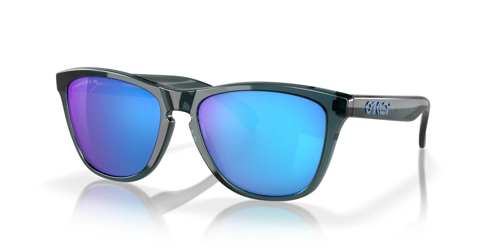Oakley FROGSKINS POLARIZED Sunglasses OO9013-F655 Crystal Black W/PRIZM Sapphire