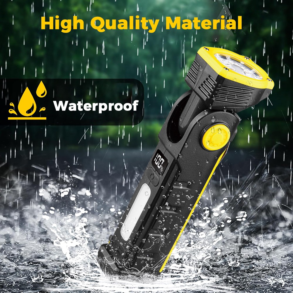 Rechargeable LED Work Light Mechanic Flashlight Lamp Magnetic Base Super Bright