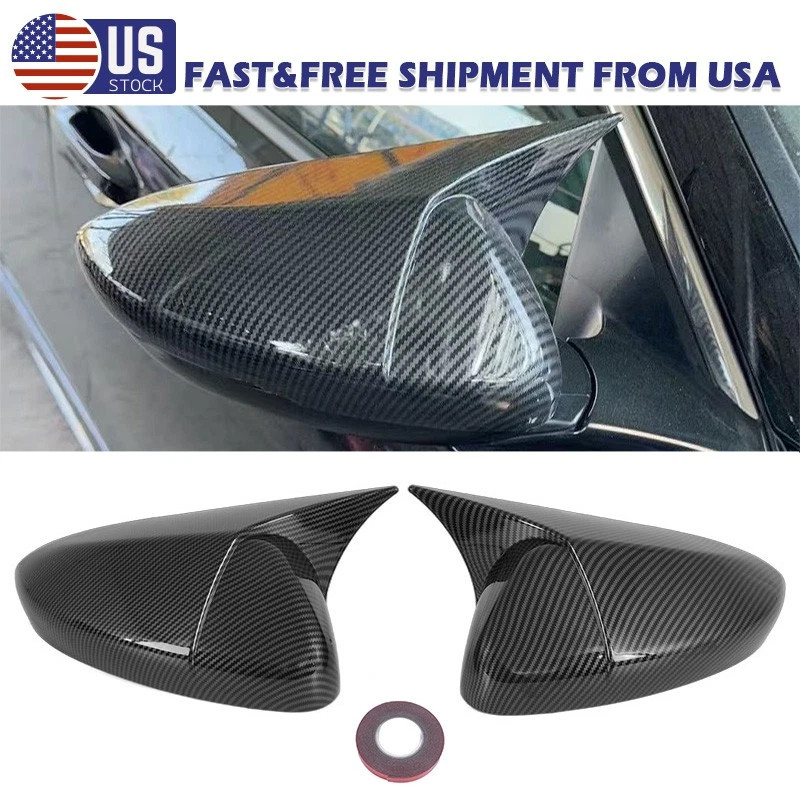 Mirror Caps Cover For Honda Accord Ox Horn 2018-2025 Rear View Trim Carbon Fiber