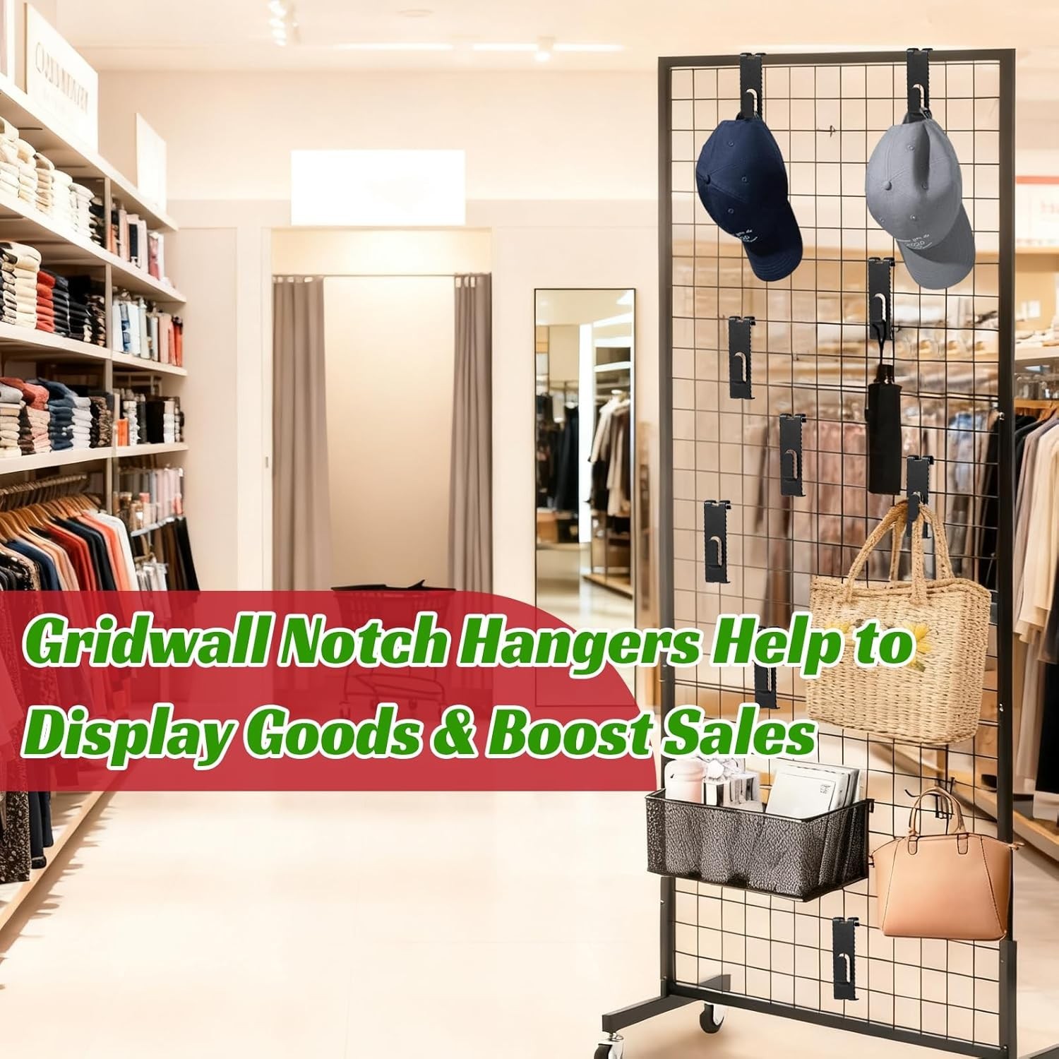 Versatile 15 Pack Grid Wall Hooks - Tool-Free Installation & Space Saver