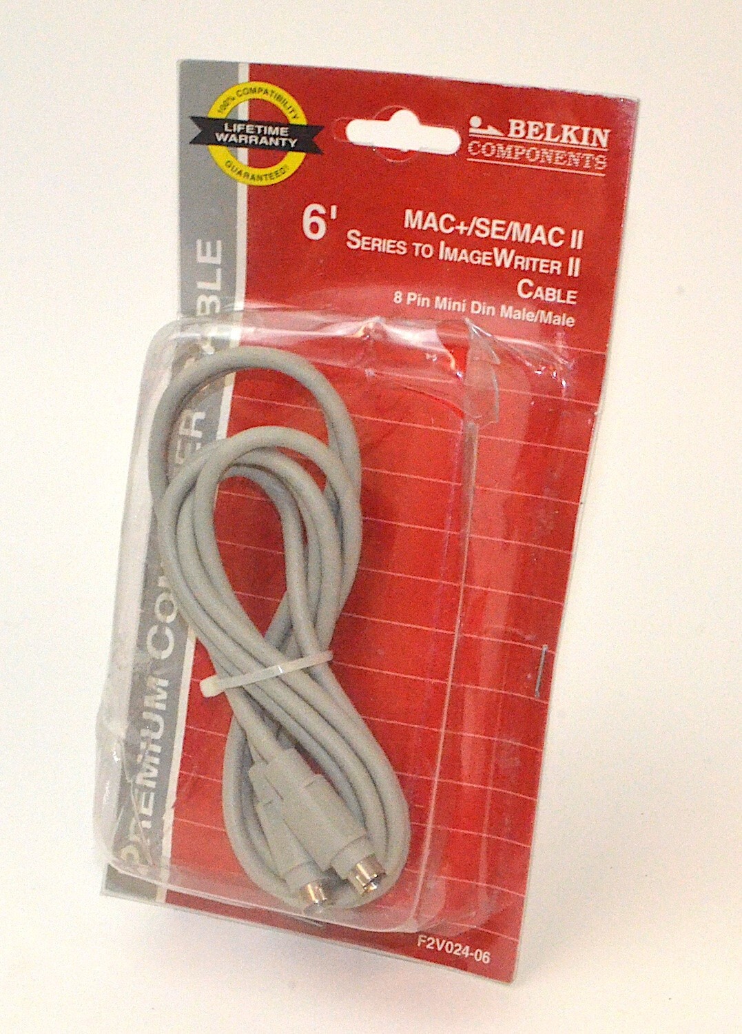 Belkin 8-Pin Mini DIN Male/Male Cable, 6' *New, Open Box* F2V024-06