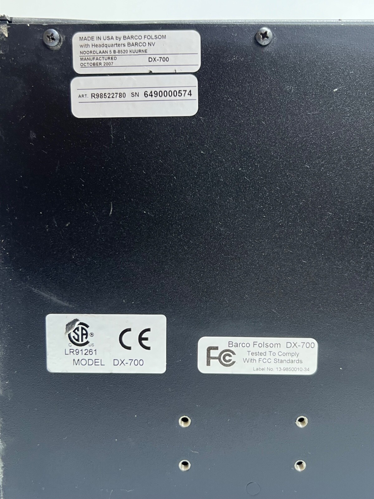 BARCO DX-700 VIDEO PROCESSOR (FOR PARTS)