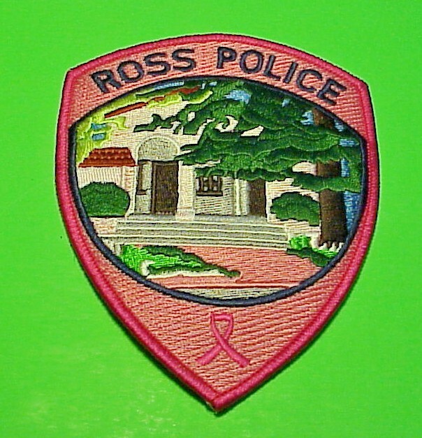 ROSS  CALIFORNIA  MARIN COUNTY  PINK BREAST CANCER AWARENESS 4 7/8" POLICE PATCH