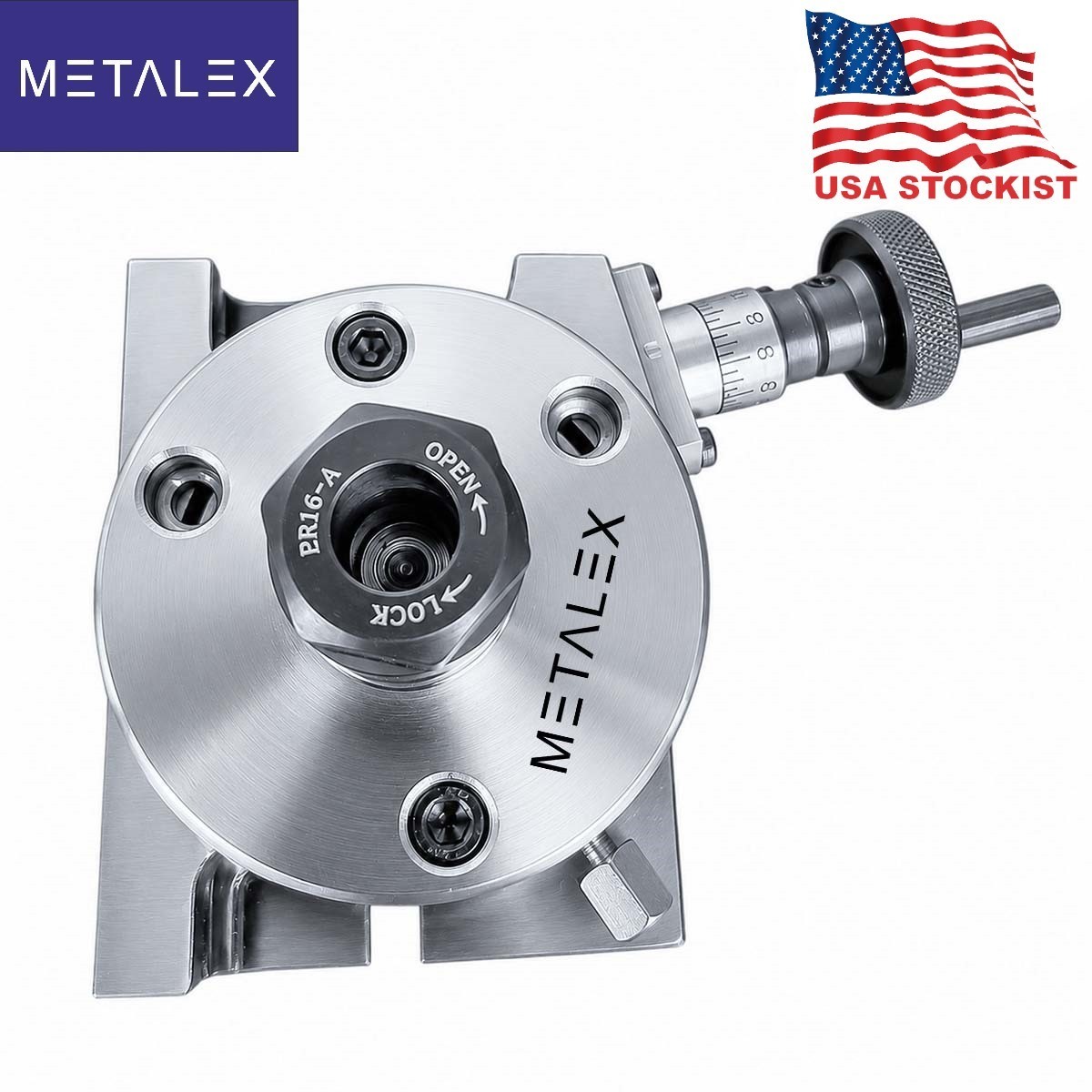3" Rotary Table Fits ER16 Collet Chuck Adapter Plate Precision Mini Mill CNC USA