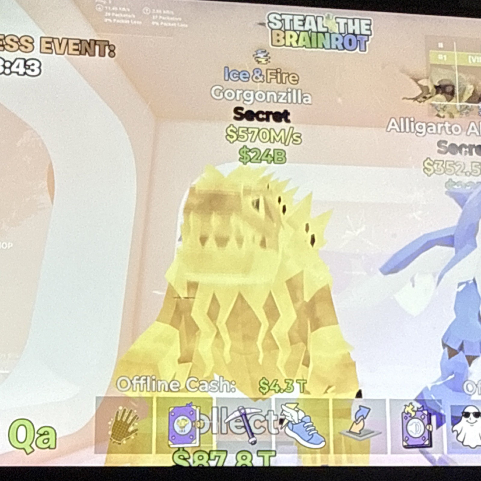 Ice & Fire Gorgonzilla Secret Steal The Brainrot 570m/s