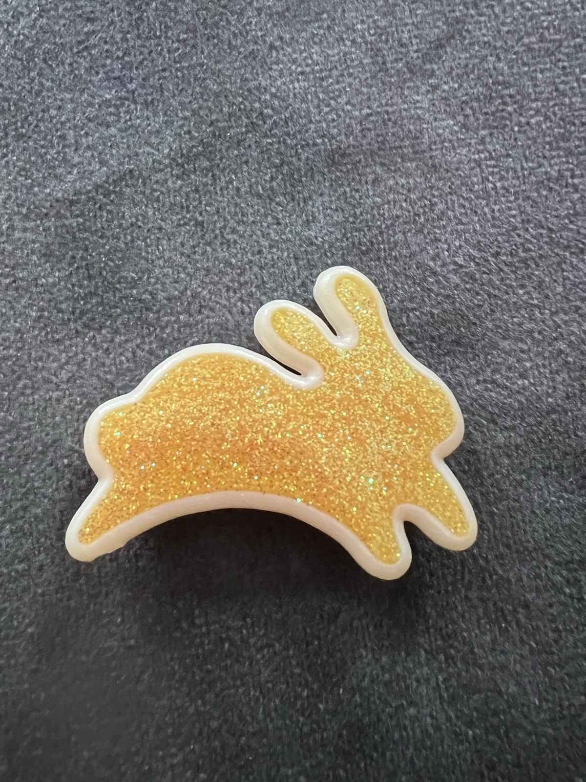 Vintage Hallmark Glitter Easter Bunny Brooch Pin