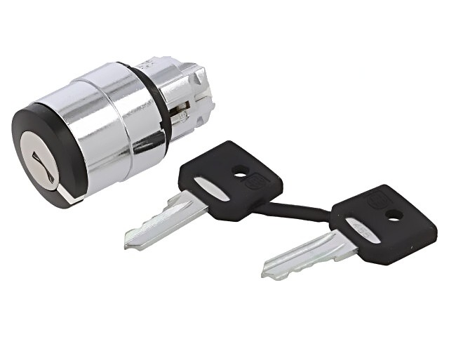 ZB4BG0 switch: rotary switch with key 22mm rod.Pos: 3 black SCHNEIDER E