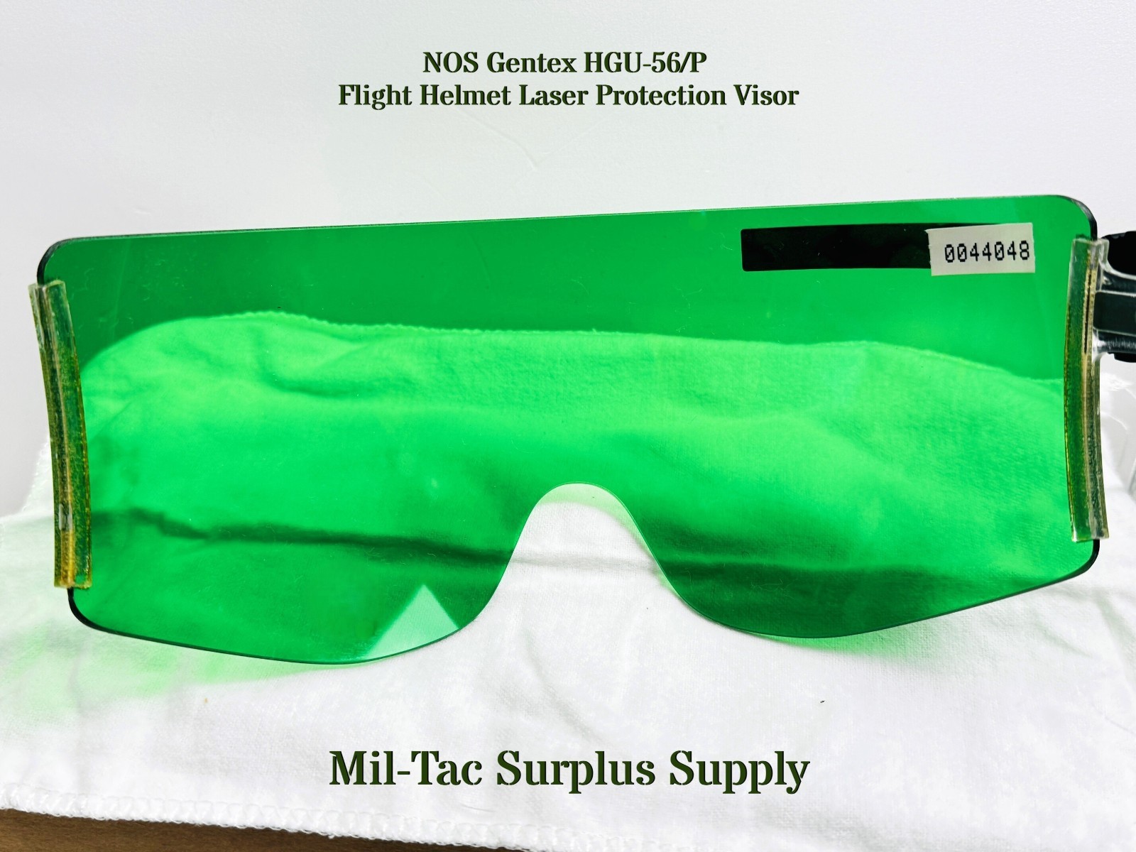 NOS Gentex HGU-56/P Flight Helmet Laser Protection Visors - Green