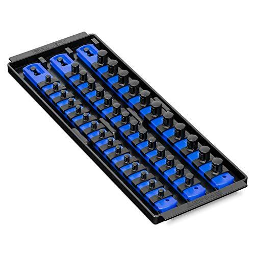 Ernst 8491 3 Rail Twist Lock Socket Boss 13", Blue - 1/4", 3/8" & 1/2"