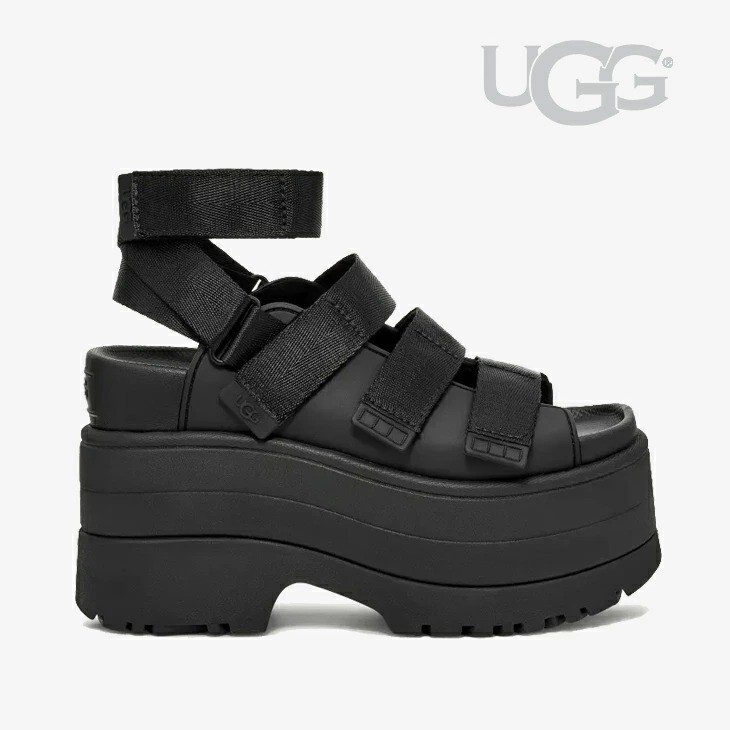 UGG Women's GoldenRise Hi Platform Sandal 1167431-BLK  GOLDENRISE BLACK  w/Tags
