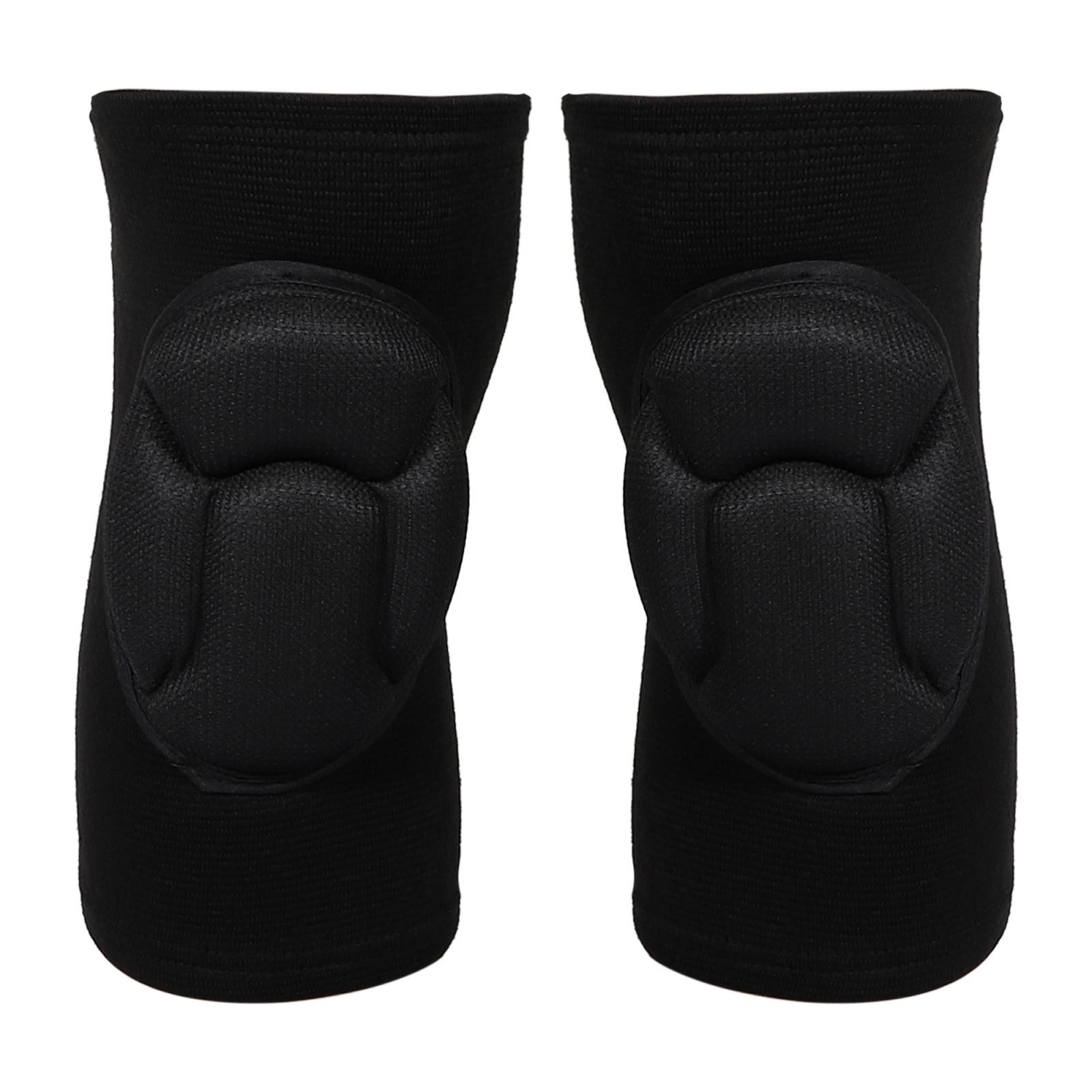 1 Pair Black Polyester Knee Brace Protection Size L