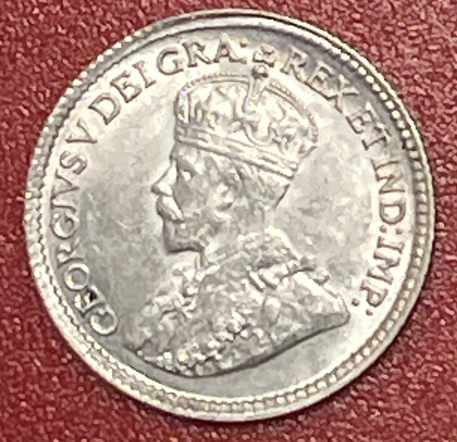 1918 Canada Silver 5 Cents, AU/BU.
