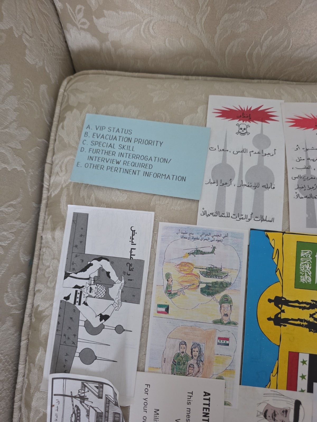 40+ GULF WAR US MILITARY IRAQ DESERT STORM SHIELD PSYOPS SURRENDER LEAFLETS