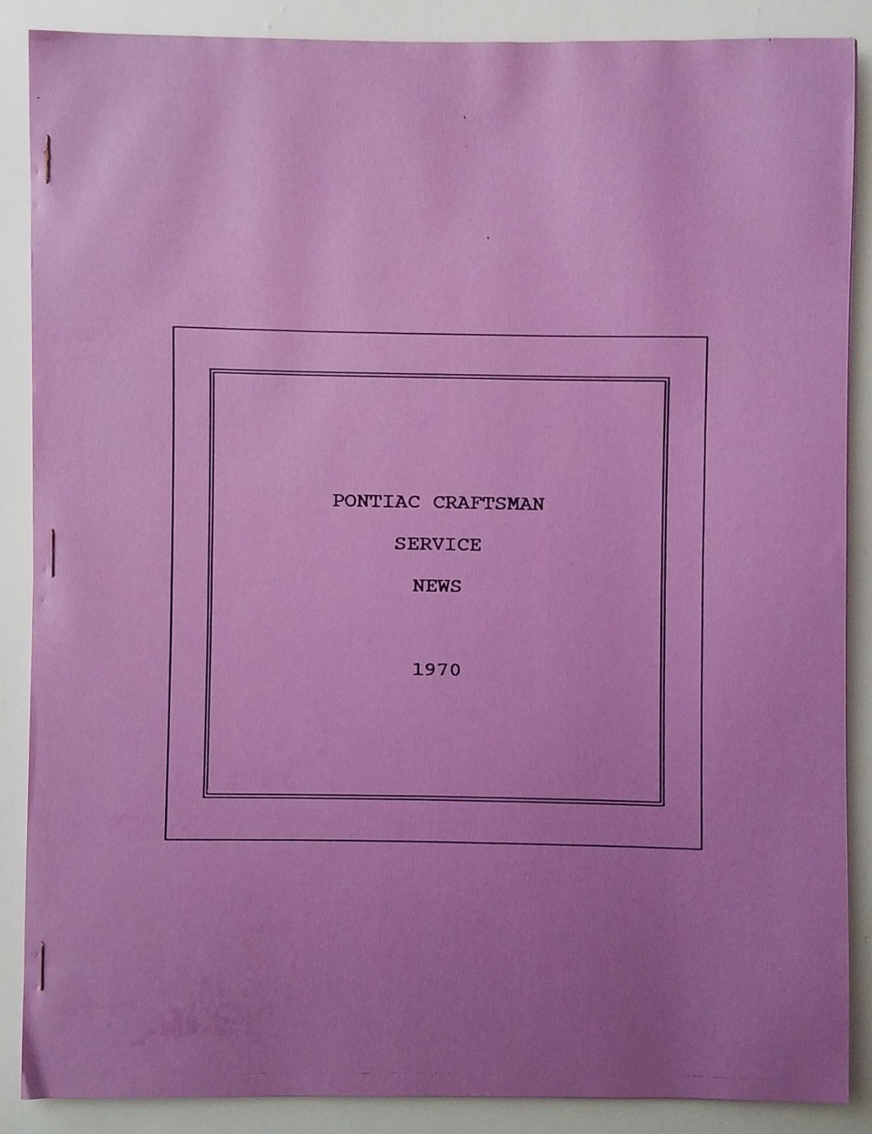 1970 PONTIAC SERVICE CRAFTSMEN SERVICE NEWS - GTO CATALINA BONNEVILLE FIREBIRD