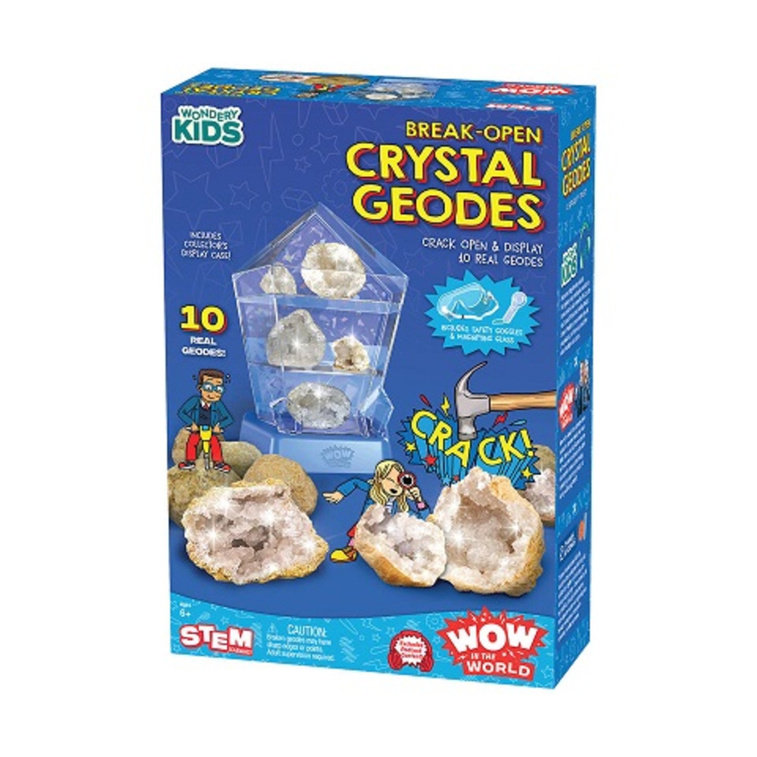 Thames & Kosmos Wow in the World Break-Open Crystal Geodes New