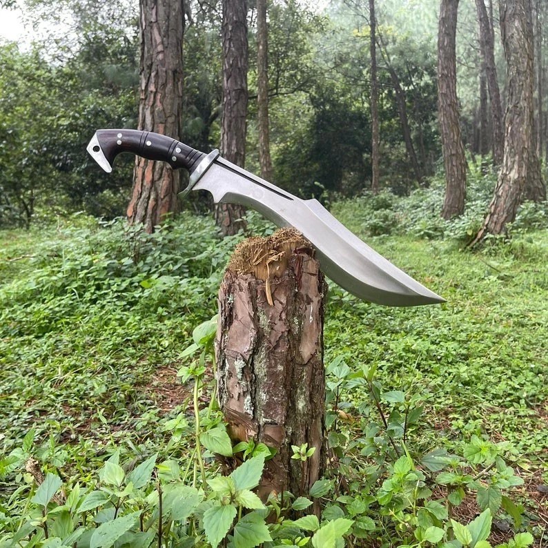 Custom Handmade Tactical Kukri Knife | 20" Carbon Steel Hunting Blade | Camping