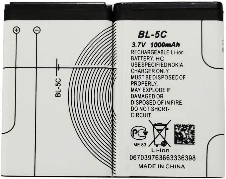 Bl-5c 3.7V Real Capacity 1000Mah Rechargeable Battery Suitable For