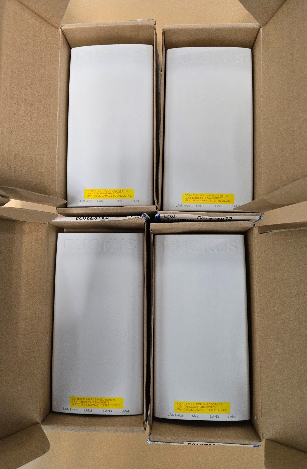 Lot of four 901-H500-US00: Pre-owned Ruckus ZoneFlex H500 Wireless Access Points