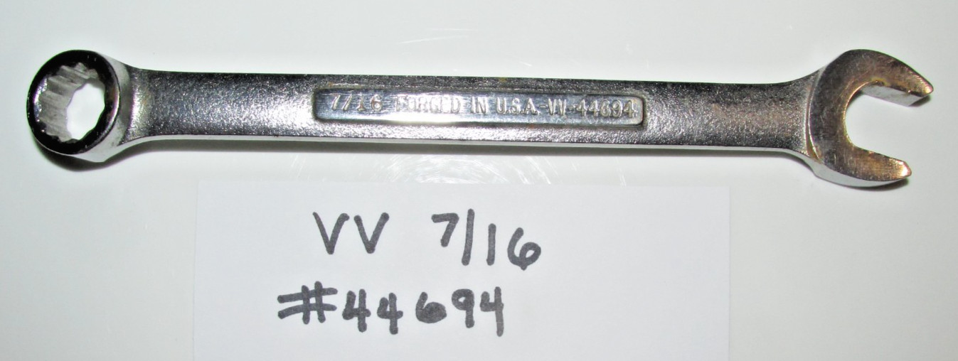 Craftsman Combination SAE 12 Point Wrench VV Series 7/16", #44694