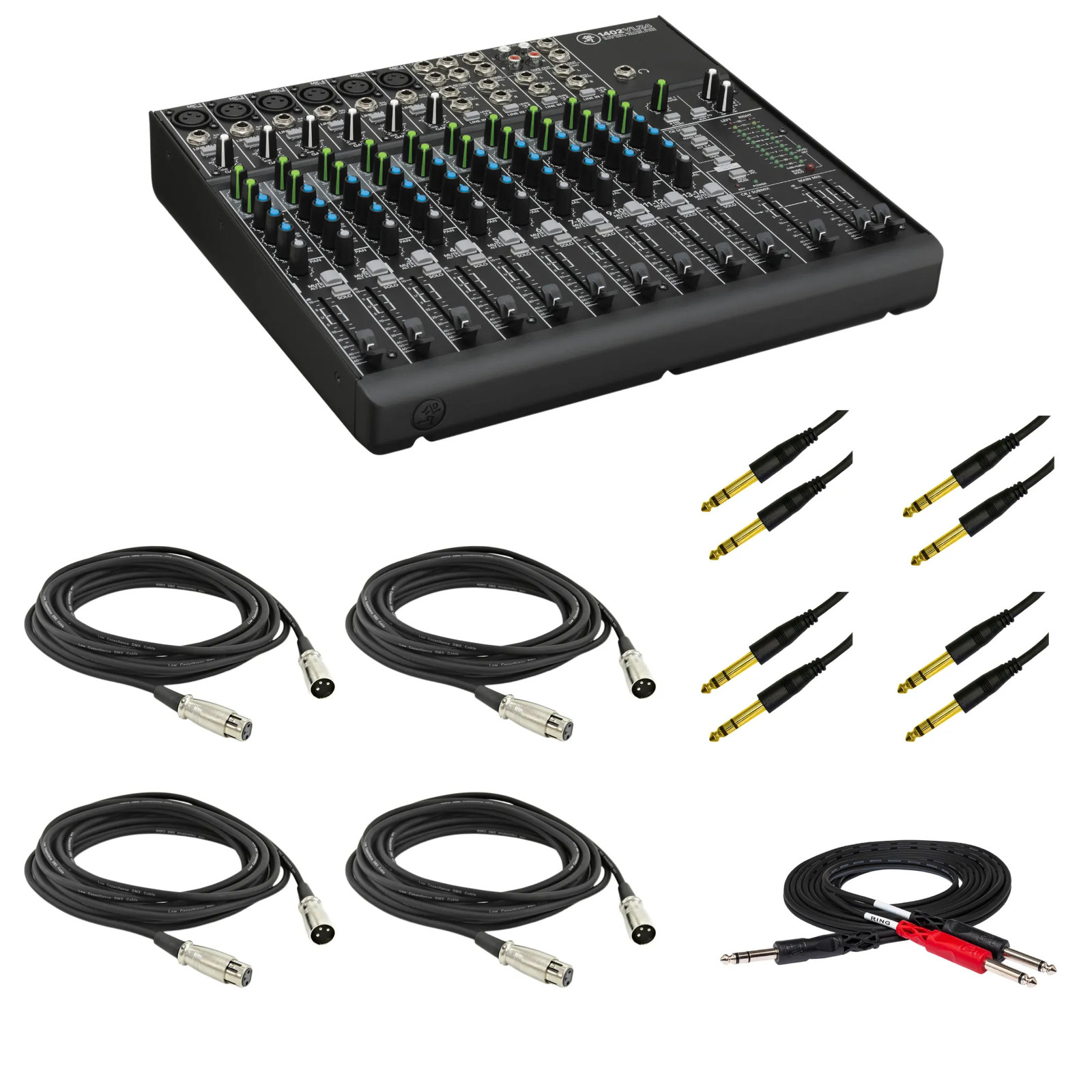 Mackie 1402VLZ4 14-Channel Mixer with Essential Cables for Connecting to Mixers