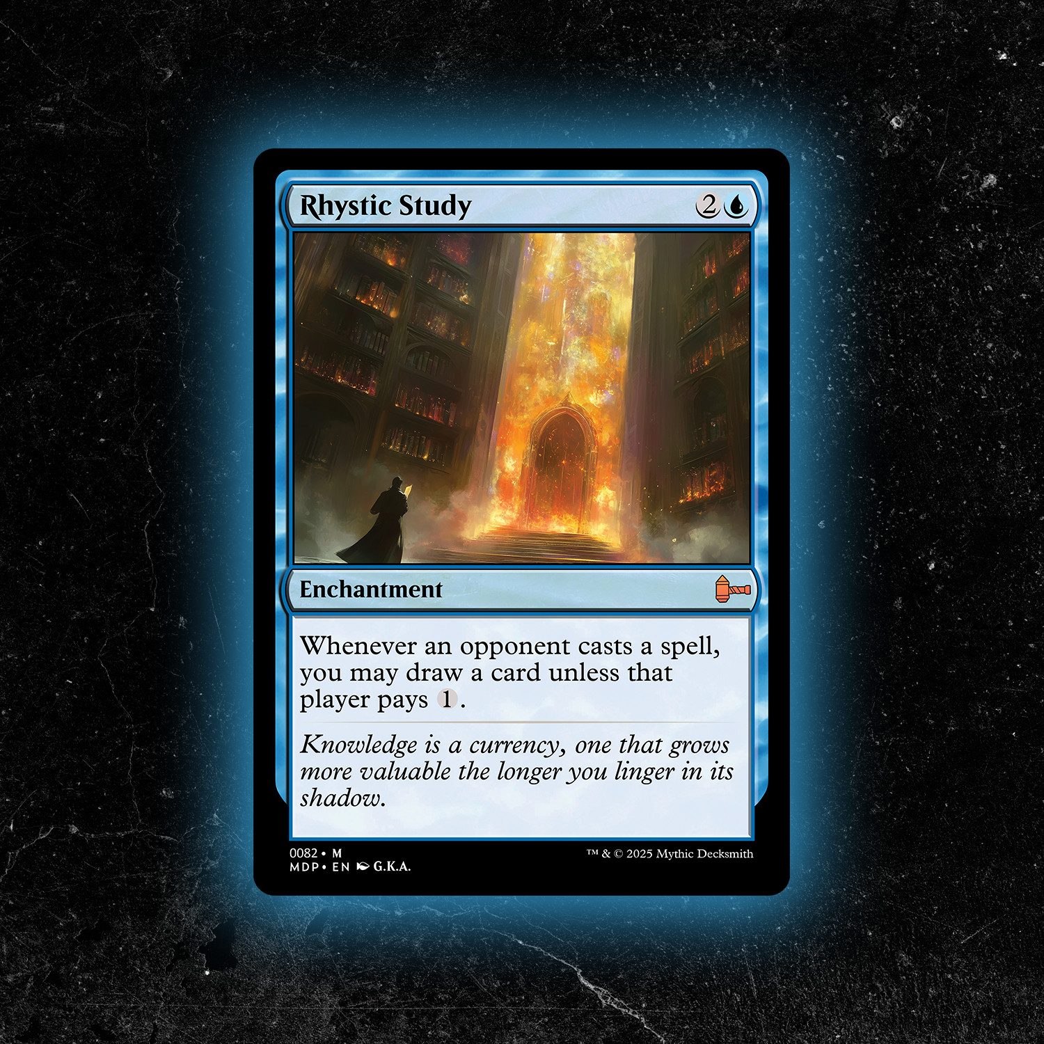 Rhystic Study - Custom Magic: The Gathering Card - High-Quality
