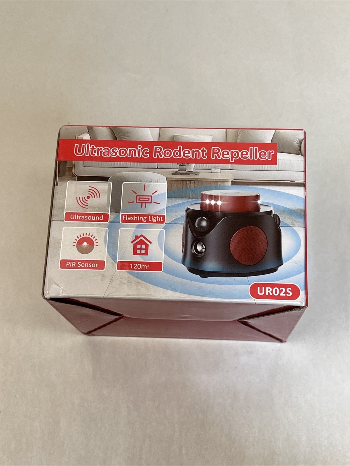 Ultrasonic Mouse Repellent Plug-in with PIR Sensor & LED Strobe Light