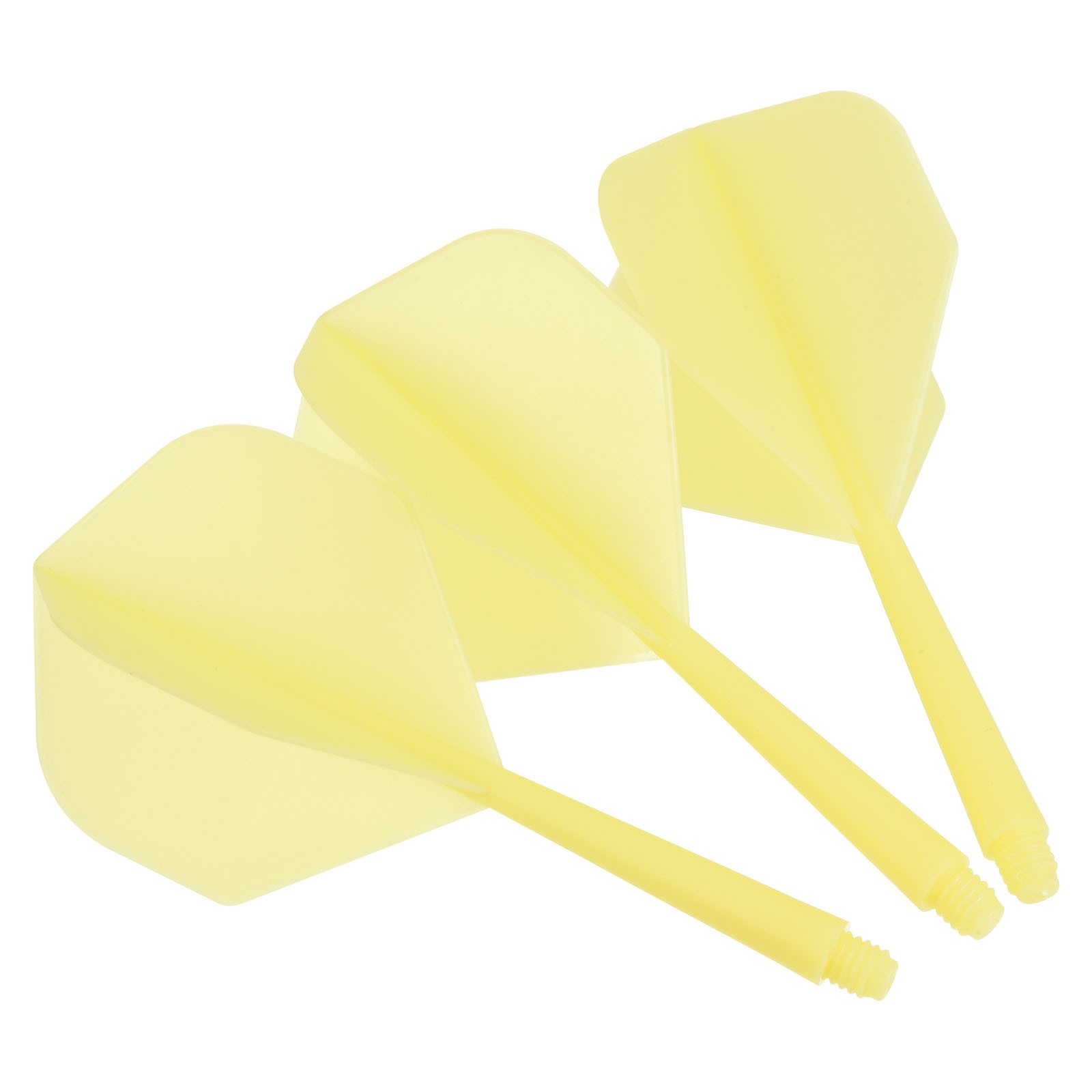 Integrated Dart Shaft & Flights, 6 Pack Lightweight Dart Flight Set, Yellow