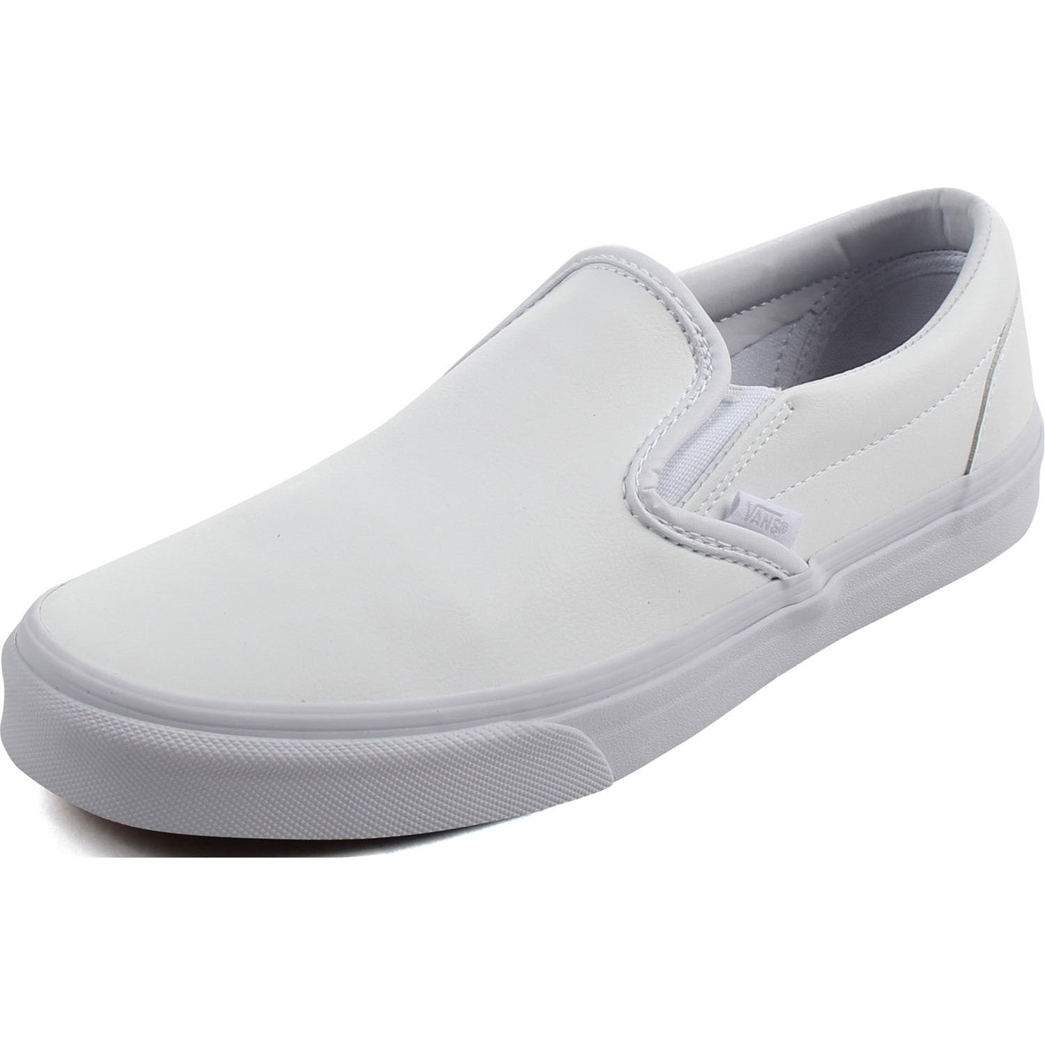 Vans  Unisex Adult CLASSIC SLIPON Leather Shoes | (Classic Tumble) True White |