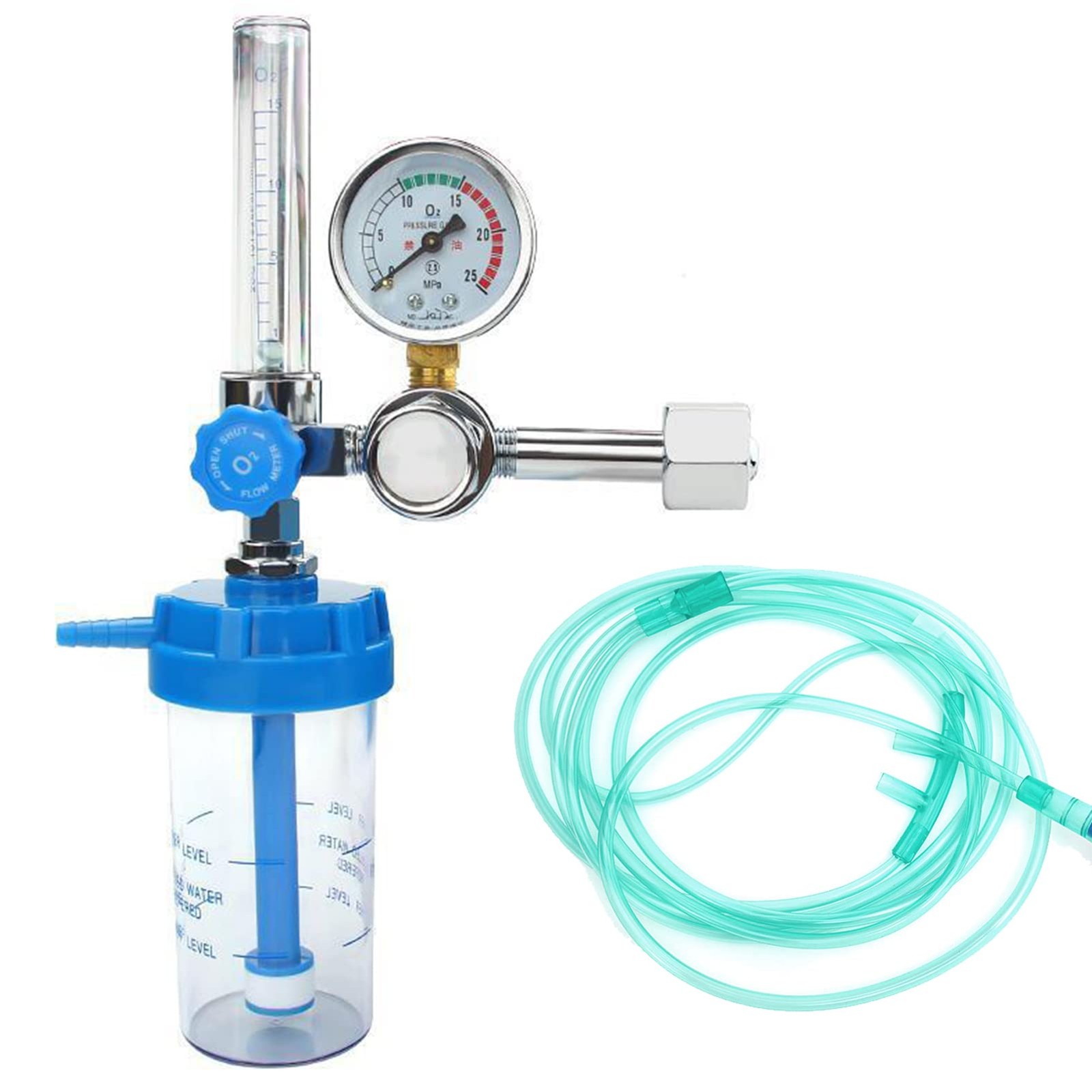 Oxygen Inhalator Absorber Flow Meter Pressure Gauge Reducing Valve Regulator