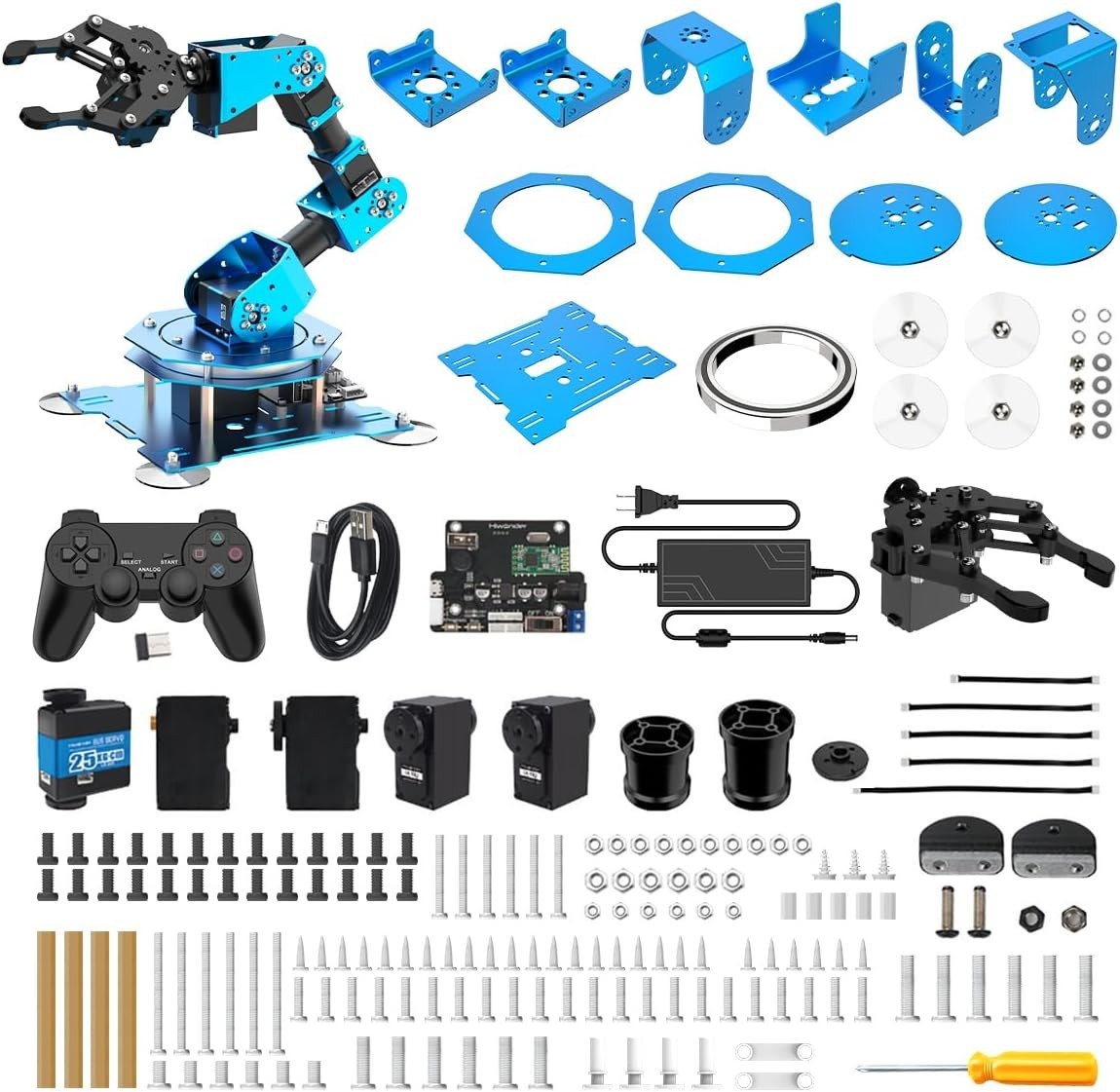 Interactive 6-Axis Robotic Arm for STEM Learning, Remote-Control and Programming