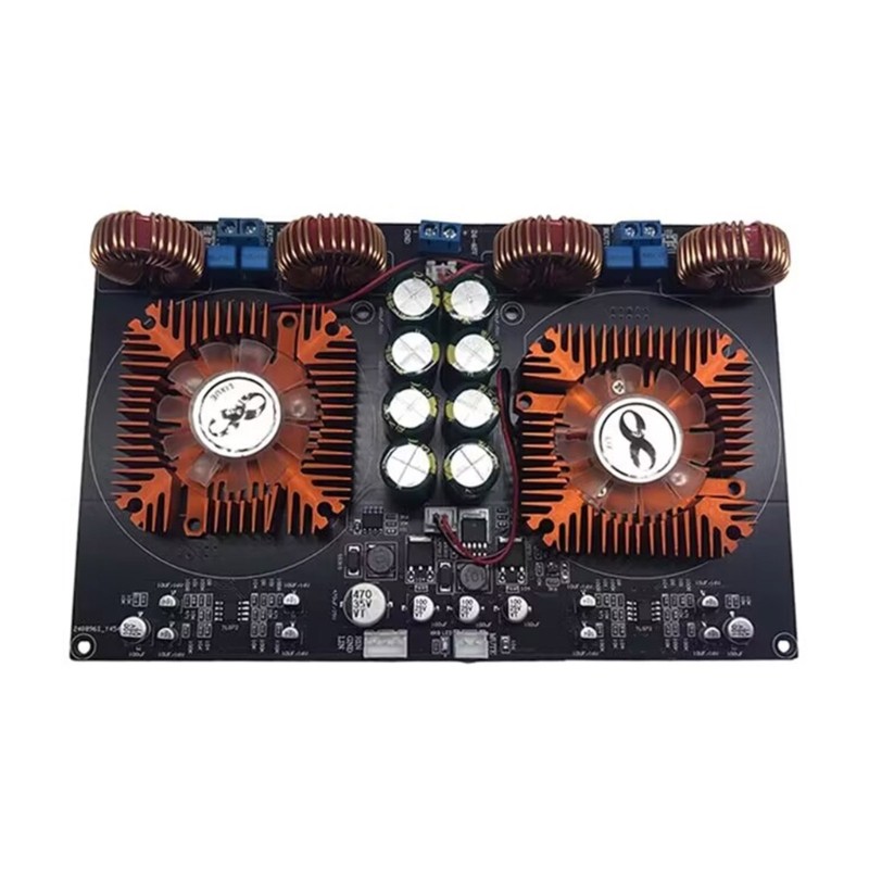 Cooling Fan Integrated Digital Amplifier Board TPA3255 600W+600W Class-D 2.0CH
