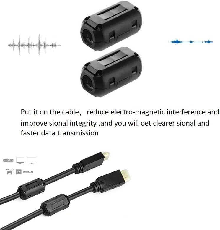 3mm Inner Diameter Noise Filter Clips - 10pcs for Enhanced Audio & Data Clarity
