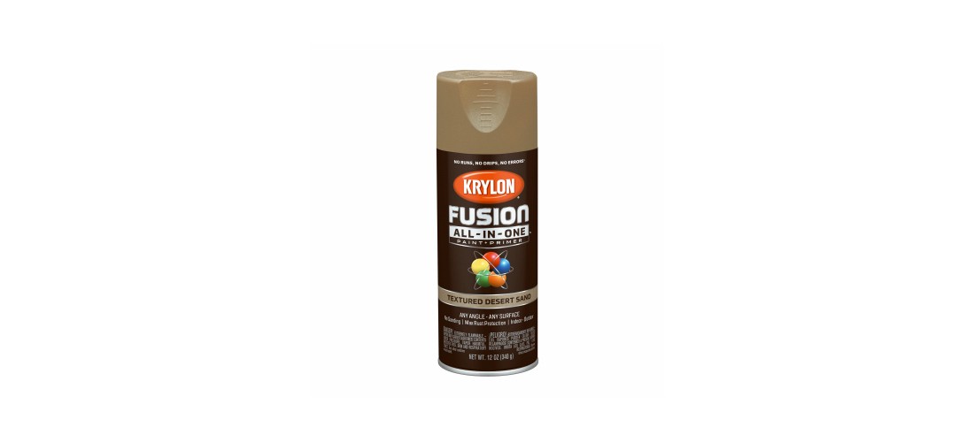 Fusion Primer and Spray Paint, Textured, Desert Sand, 12 oz, Aerosol Can