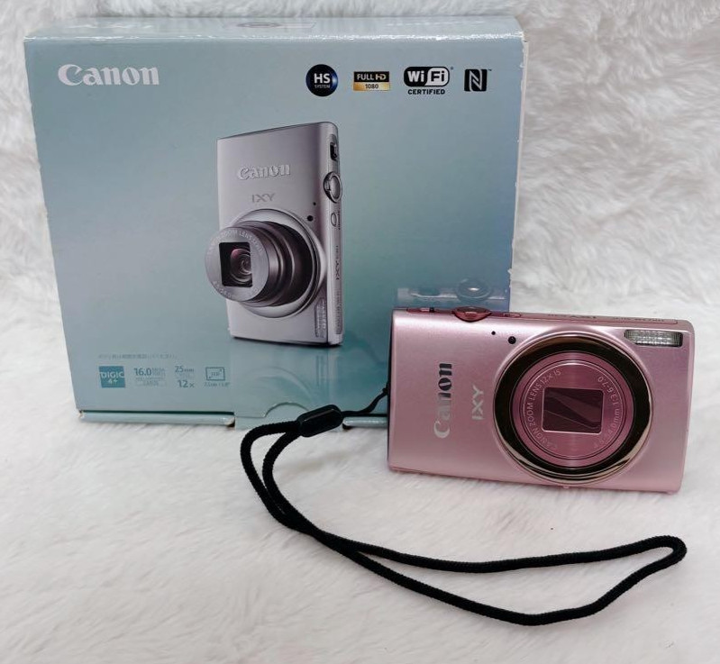 Canon IXY 630 Pink Wi-Fi Digital Camera Full HD w/ Battery Charger SD Card [Exc+