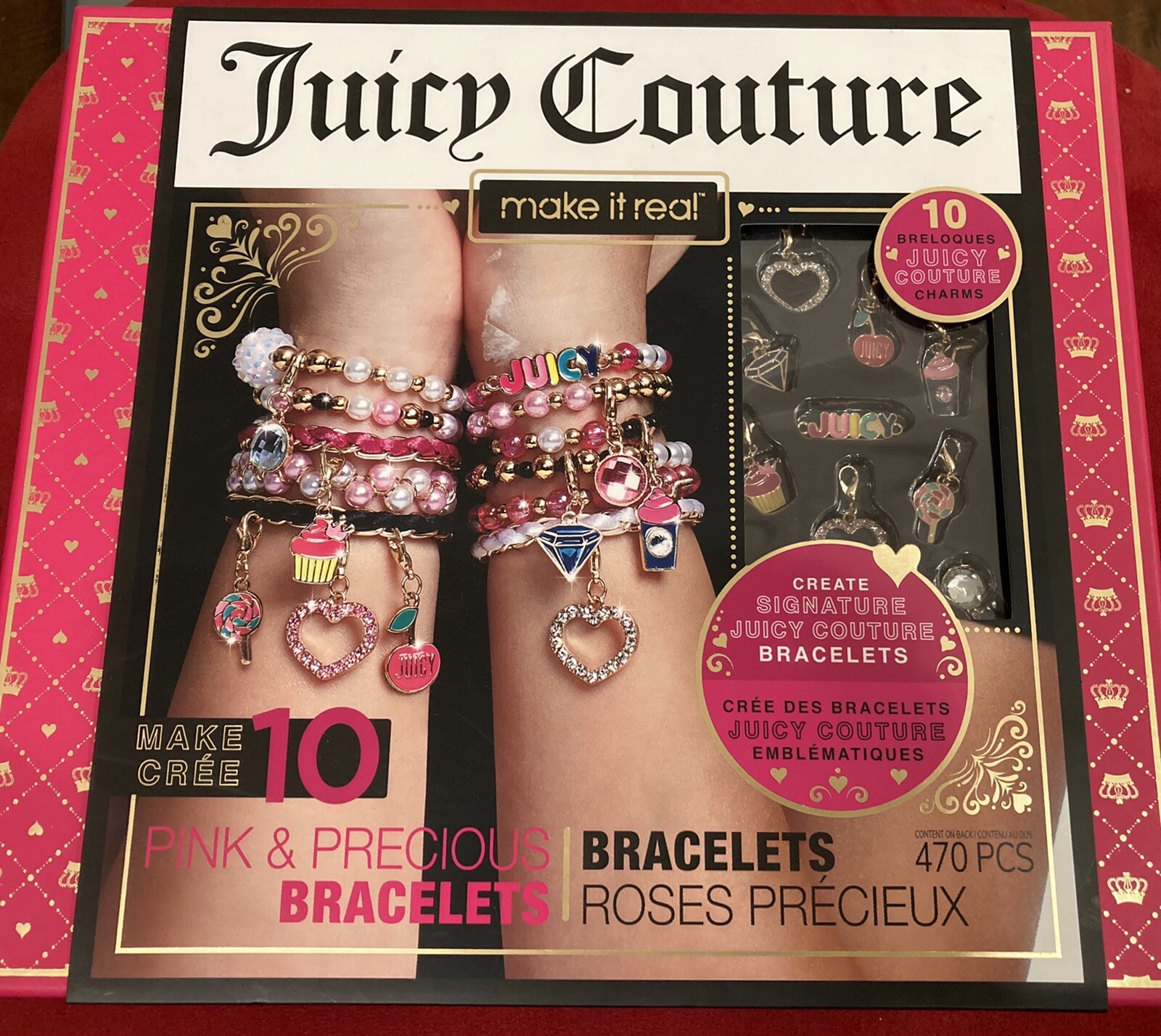 Make It Real - Juicy Couture Pink and Precious Bracelets - DIY Charm Bracelet...