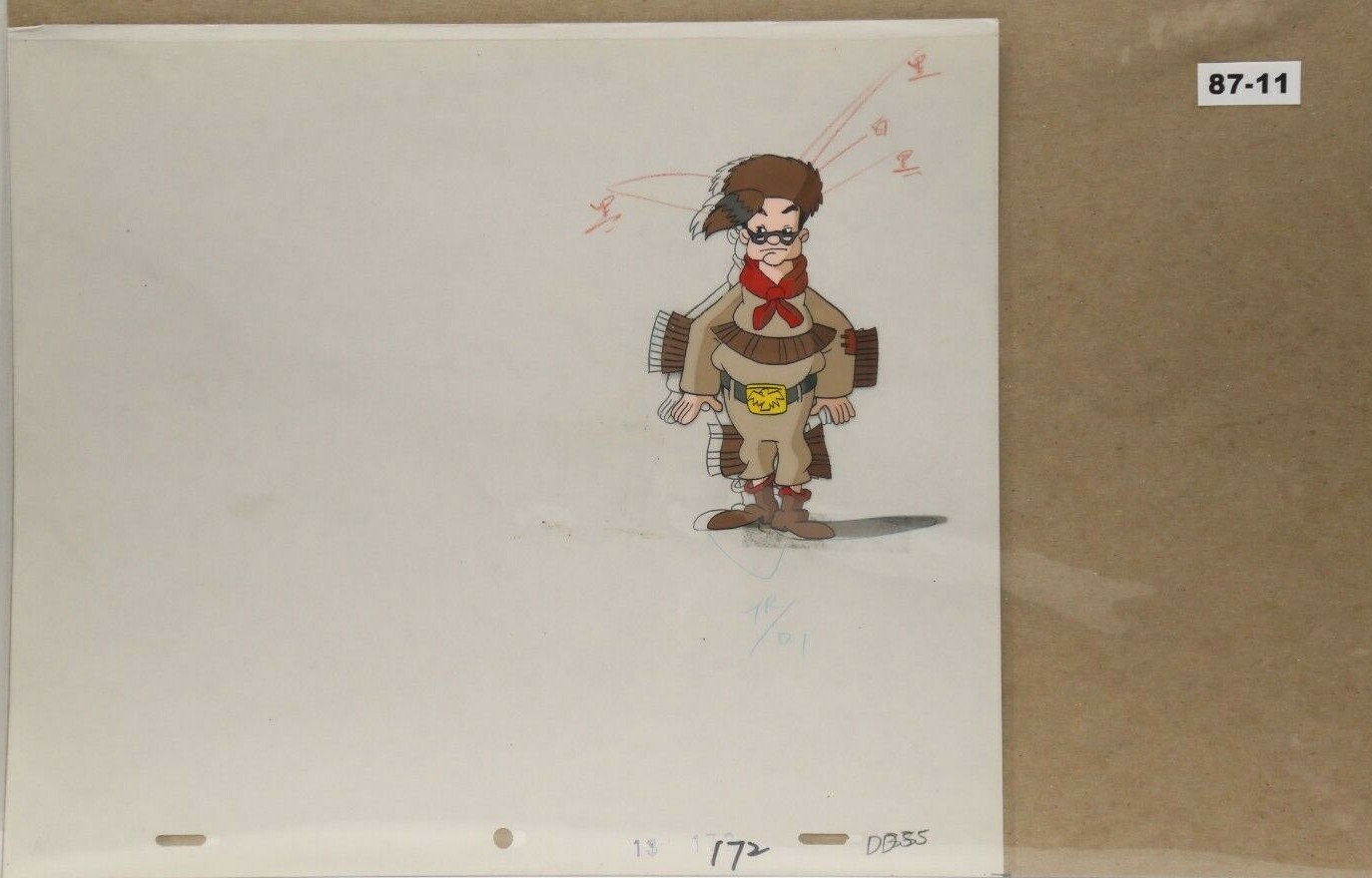 Back To The Future Original Production Drawing And Cel 87-11 Used Cond.