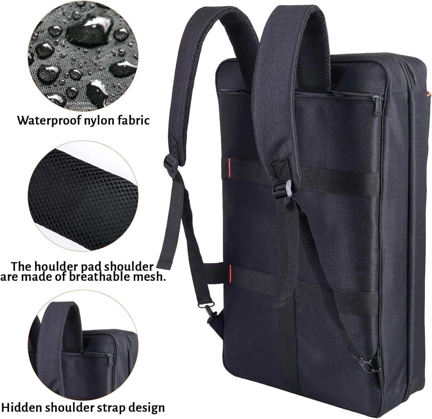DJ Controller Case Nylon Padded Shoulder Bag for DJ Mixer Laptop Storage