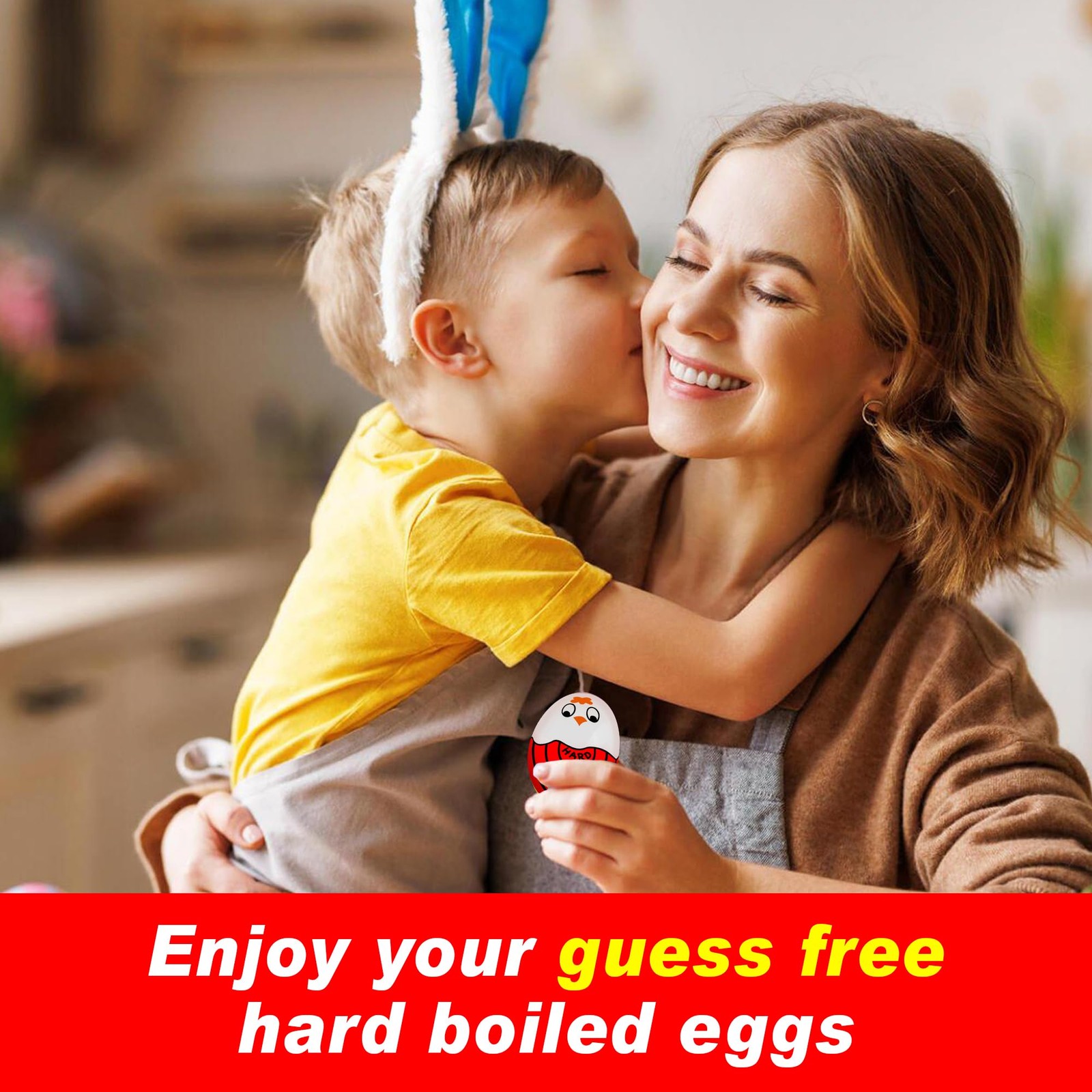 Eggssentials Pack of 2 Red Egg Timer That Goes in Water – Egg Timer for Hard ...