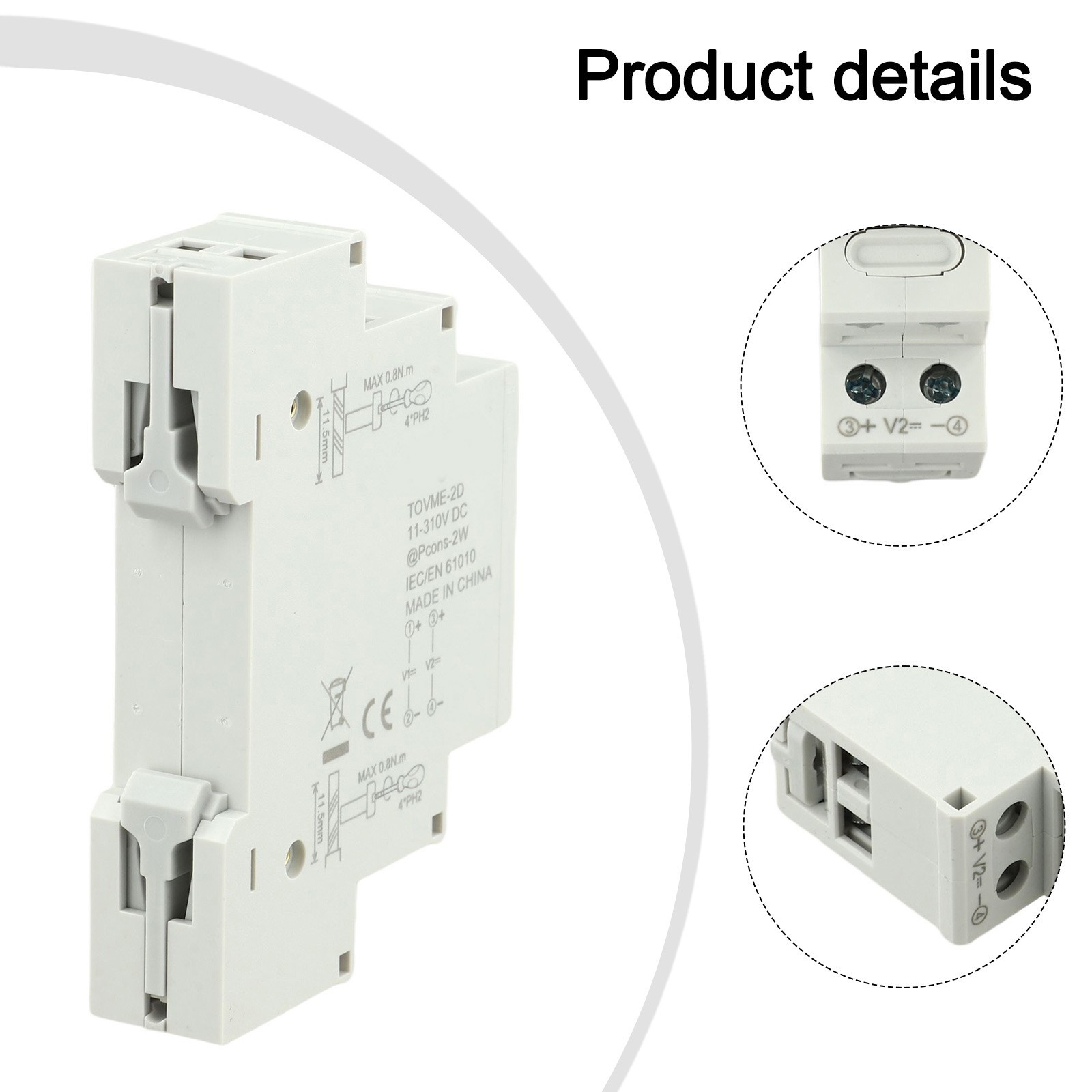 Digital Display Device for Measuring DC Voltages on For Din Rails Efficiently